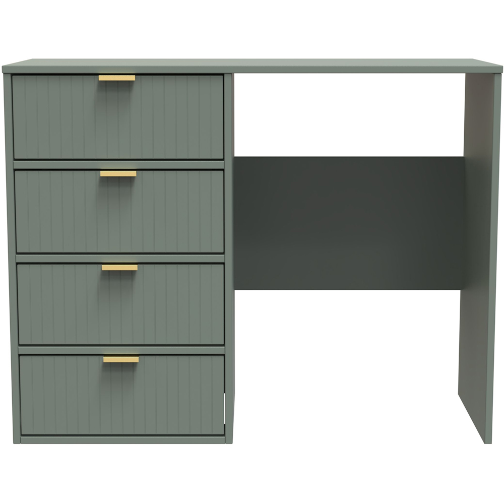 Crowndale 4 Drawer Reed Green Chest of Drawers with Desk Ready Assembled Image 3