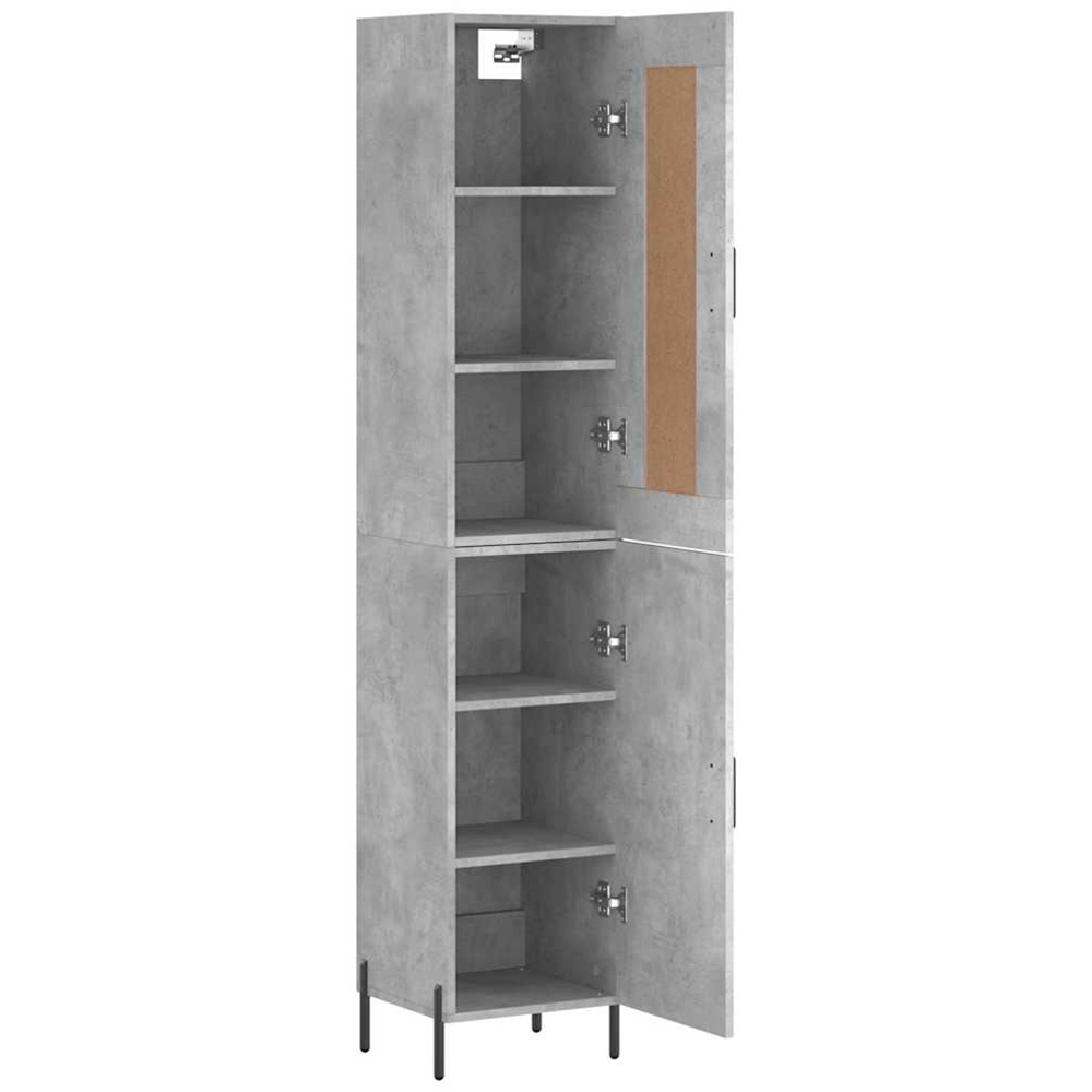 vidaXL 2 Door Concrete Grey Highboard Image 4