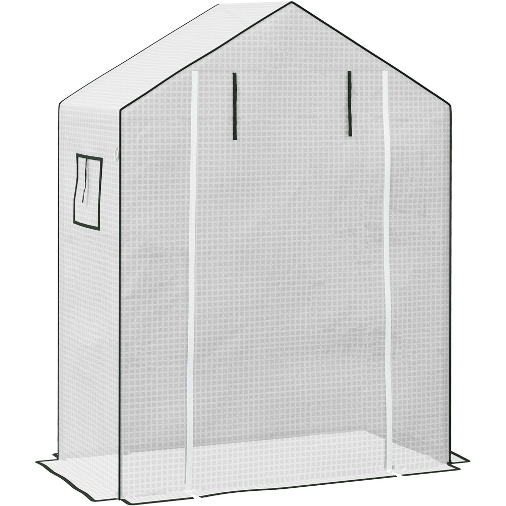 Outsunny 6.2 x 4.5 x 2.3ft White PE Replacement Greenhouse Cover Image 1