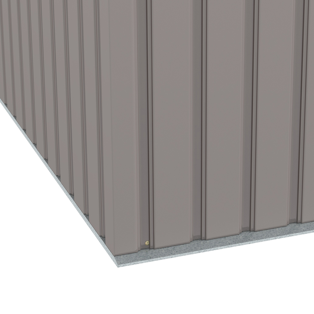 Outsunny 9 x 4ft Light Grey Corrugated Roof Garden Metal Shed Image 3