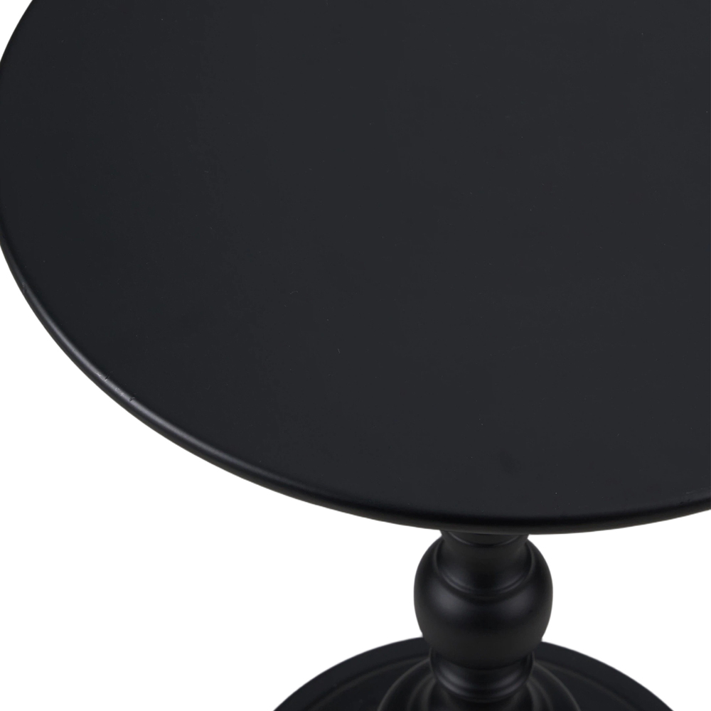 Living and Home Black Vintage Round Side Table Image 6