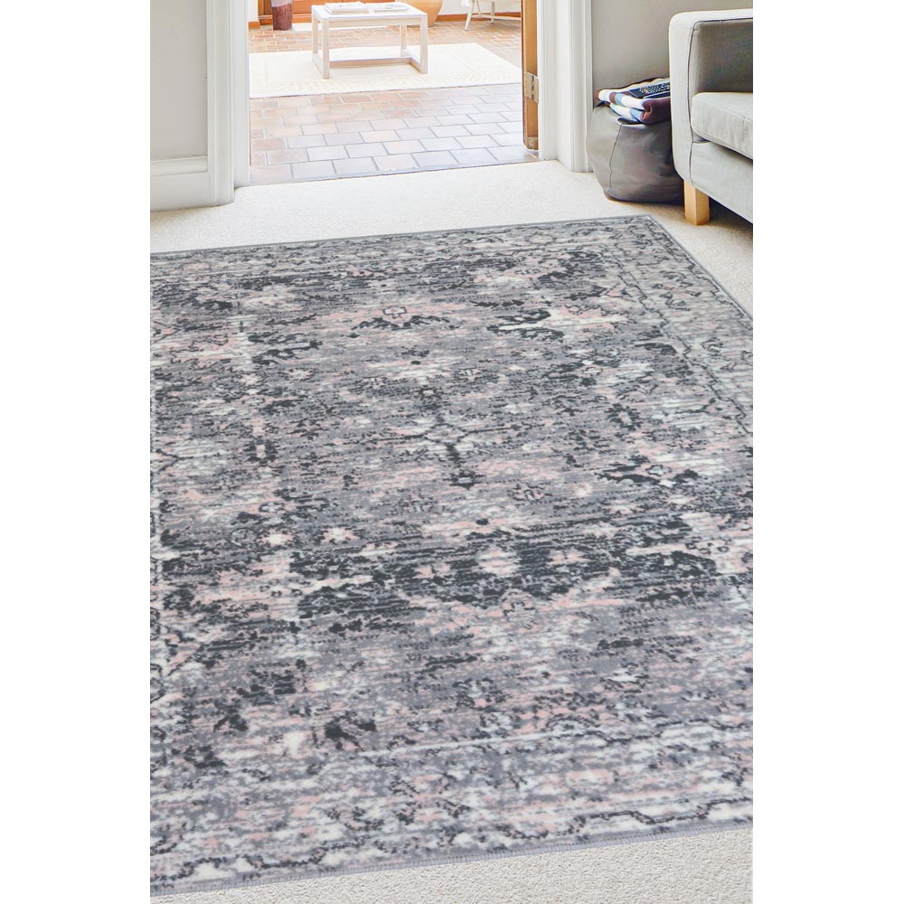 Traditional Style Rug Grey 160 x 230cm Image 5