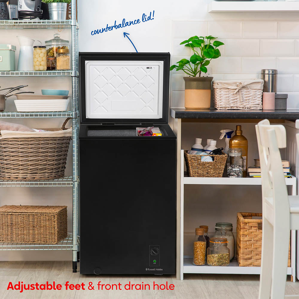 Russell Hobbs, RH99CF0E1B Black 99L Compact Chest Freezer Image 7