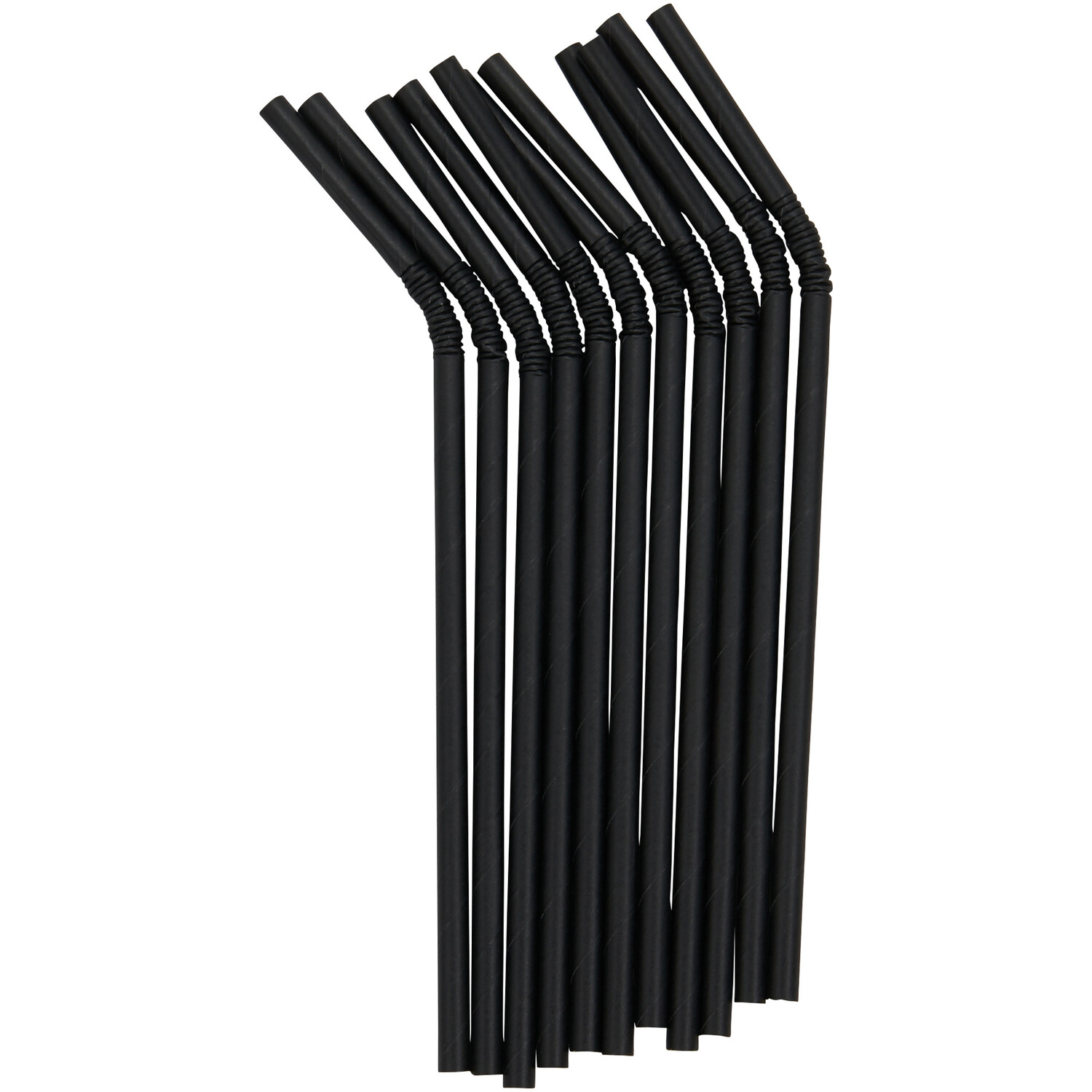 Pack of 250 Flexible Paper Straws - Black Image 2
