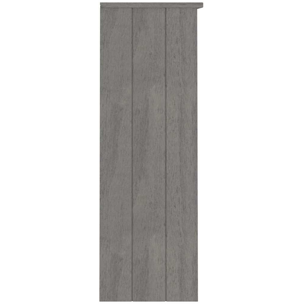 vidaXL Hamar 2 Shelf Light Grey Solid Pine Wood Highboard Top Image 4