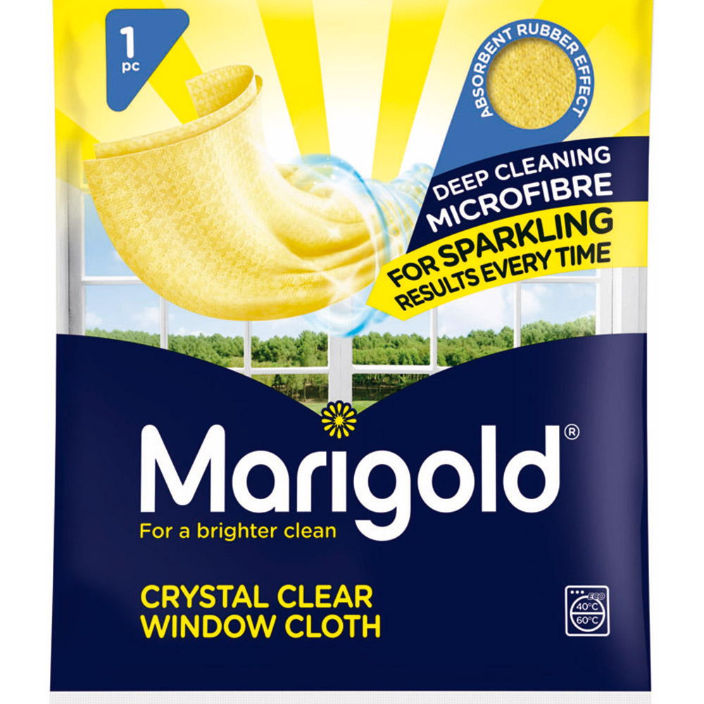 Marigold Microfibre Window Cloth Crystal Clear Image 3