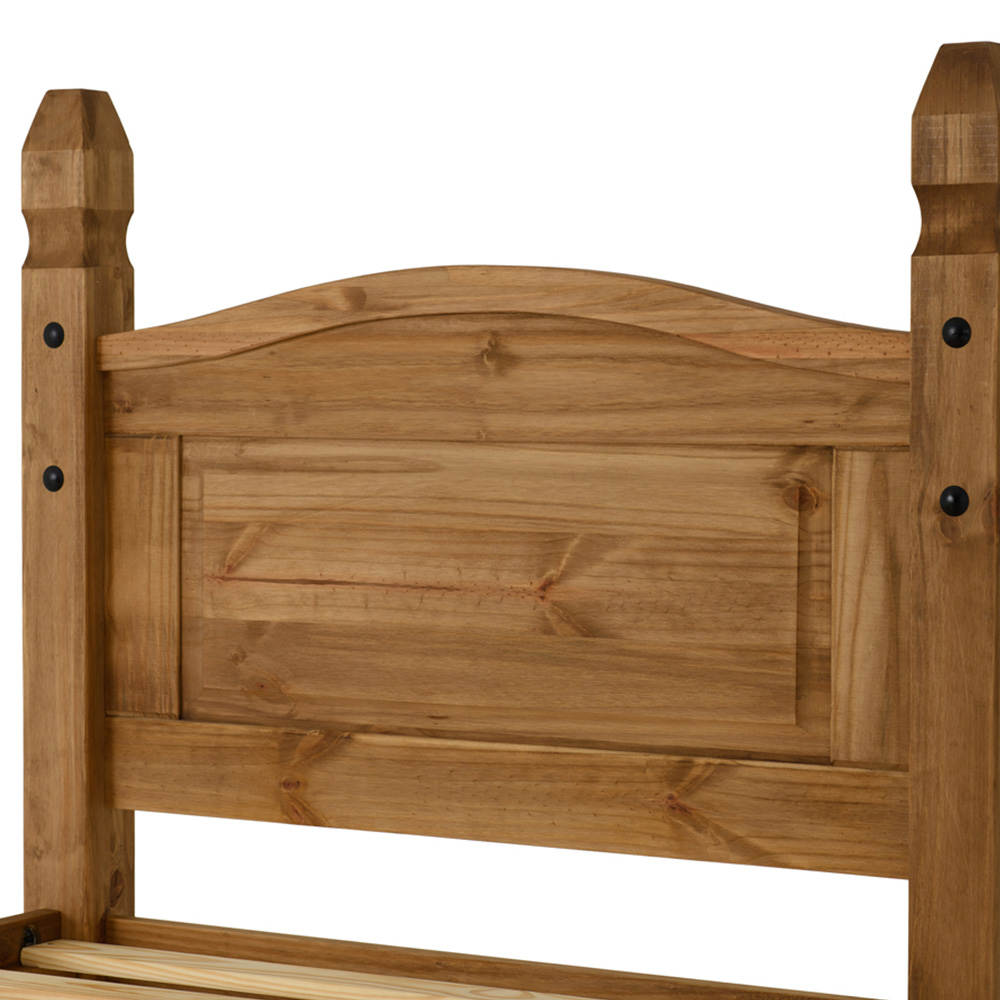 Seconique Corona Single Distressed Waxed Pine Low End Bed Image 5