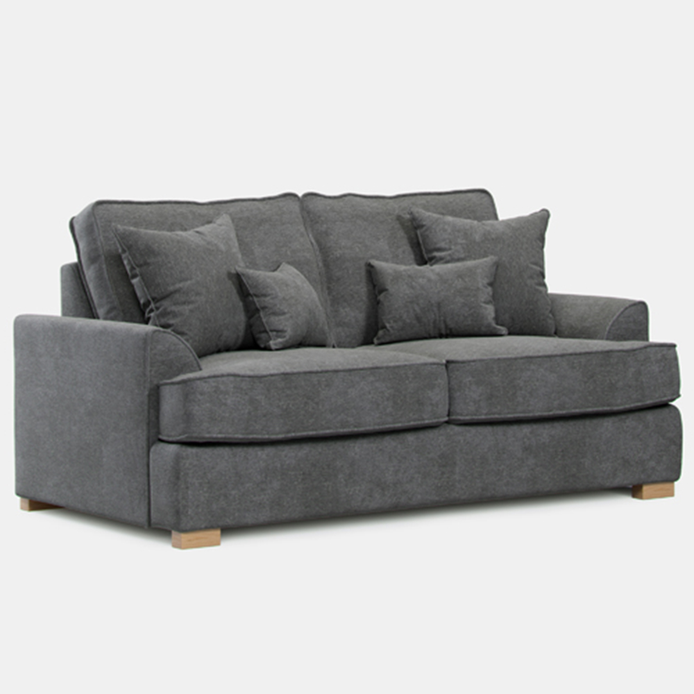 Alba City 2 Seater Steel Fabric Sofa Image 2