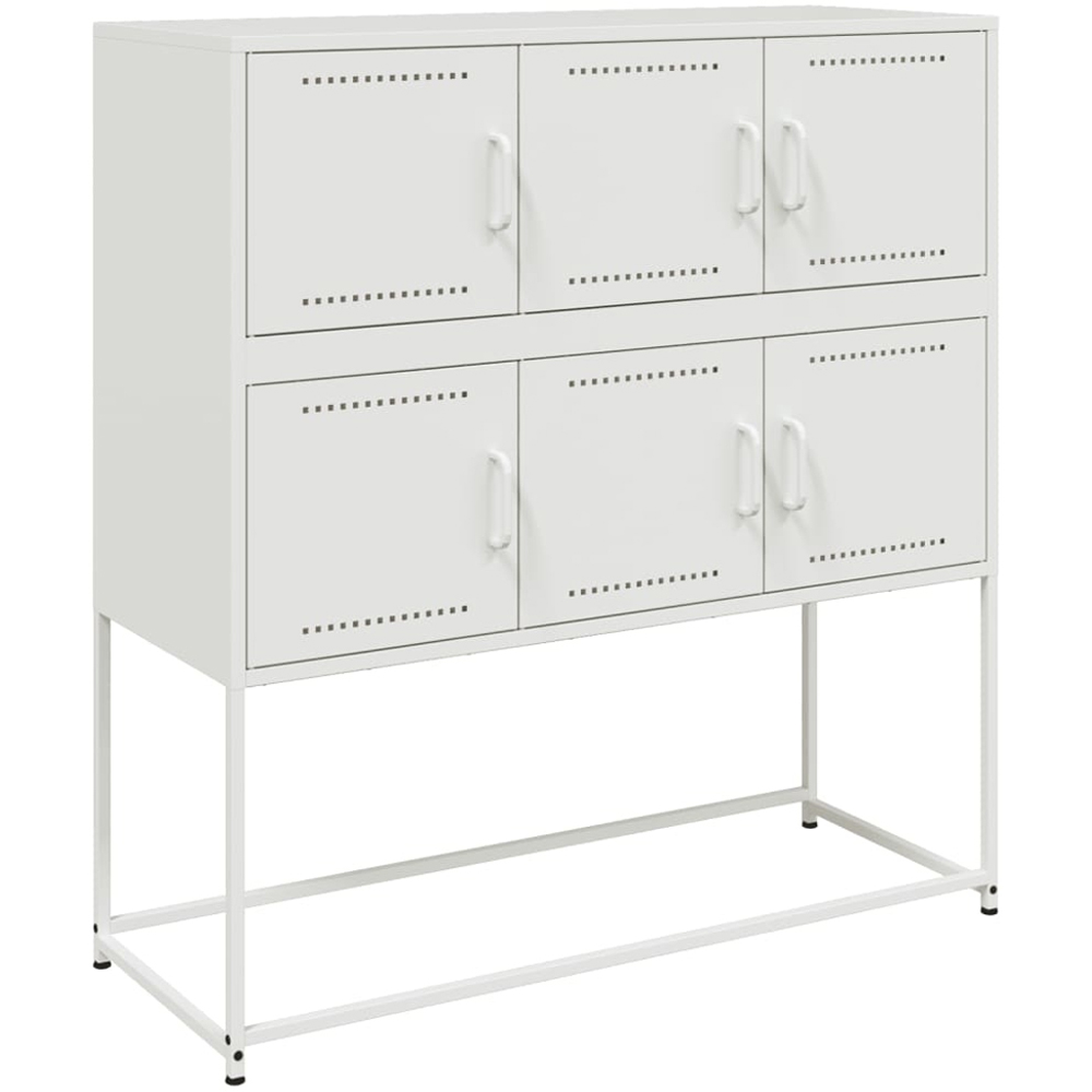 vidaXL 6 Door White Sideboard Image 2