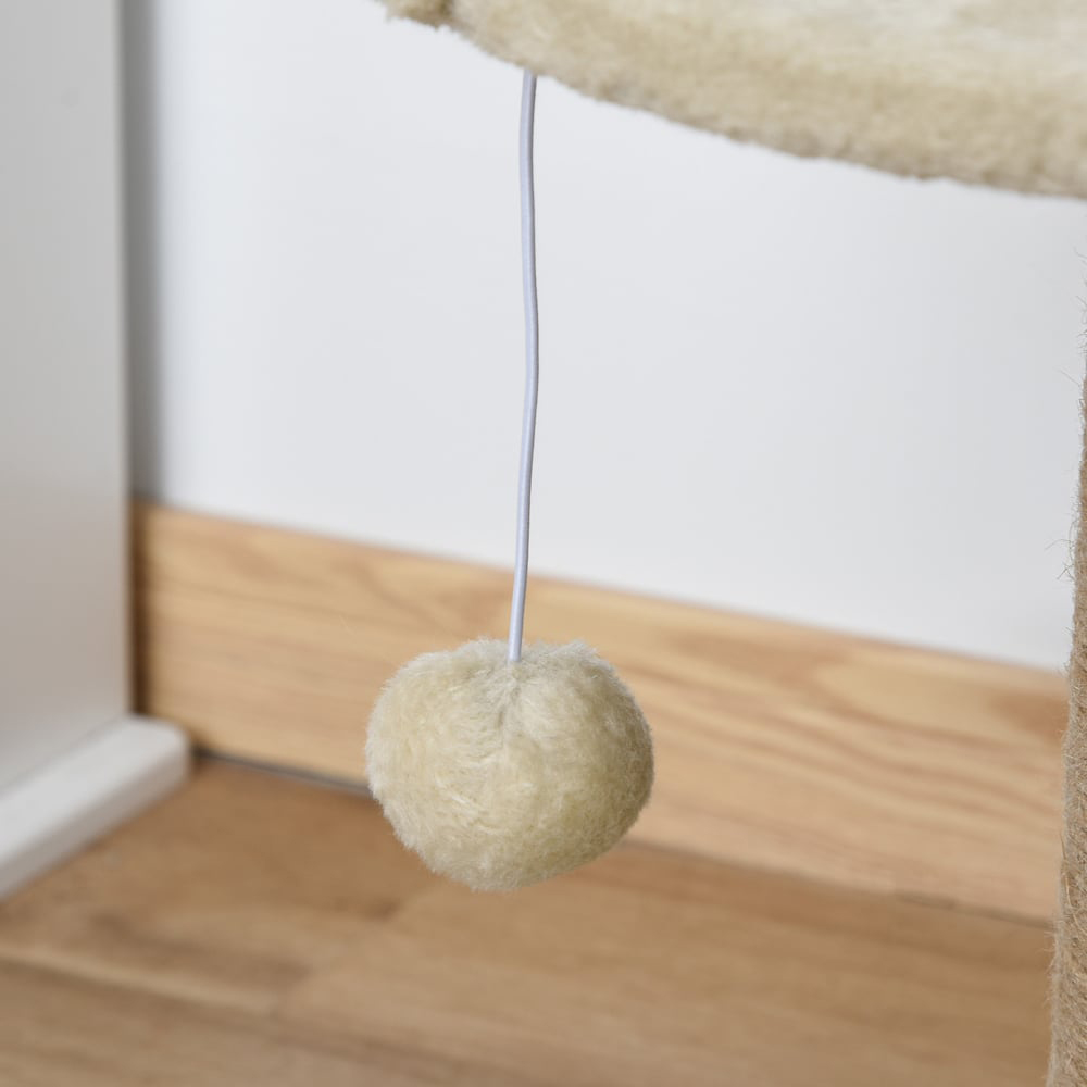 PawHut 49cm Beige Cat Activity Tree Image 3