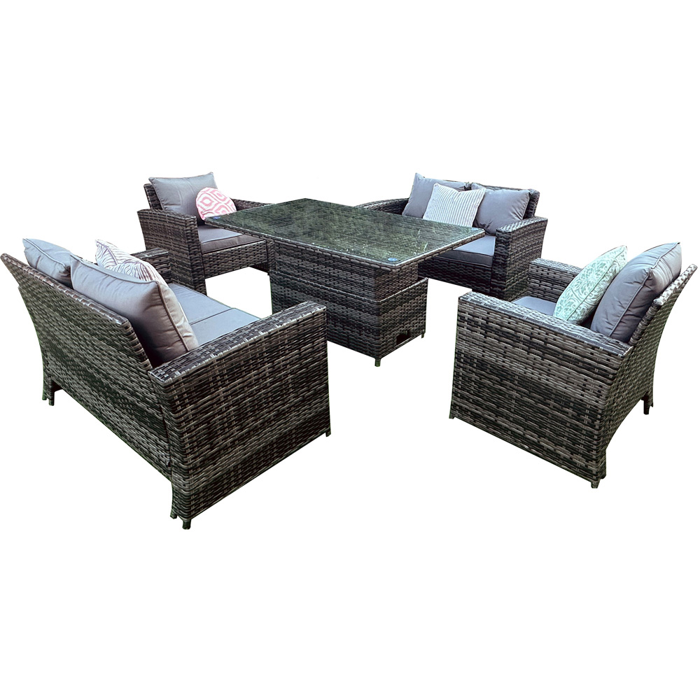 Florence 6 Seater Rattan Garden Lounge Set Image 2