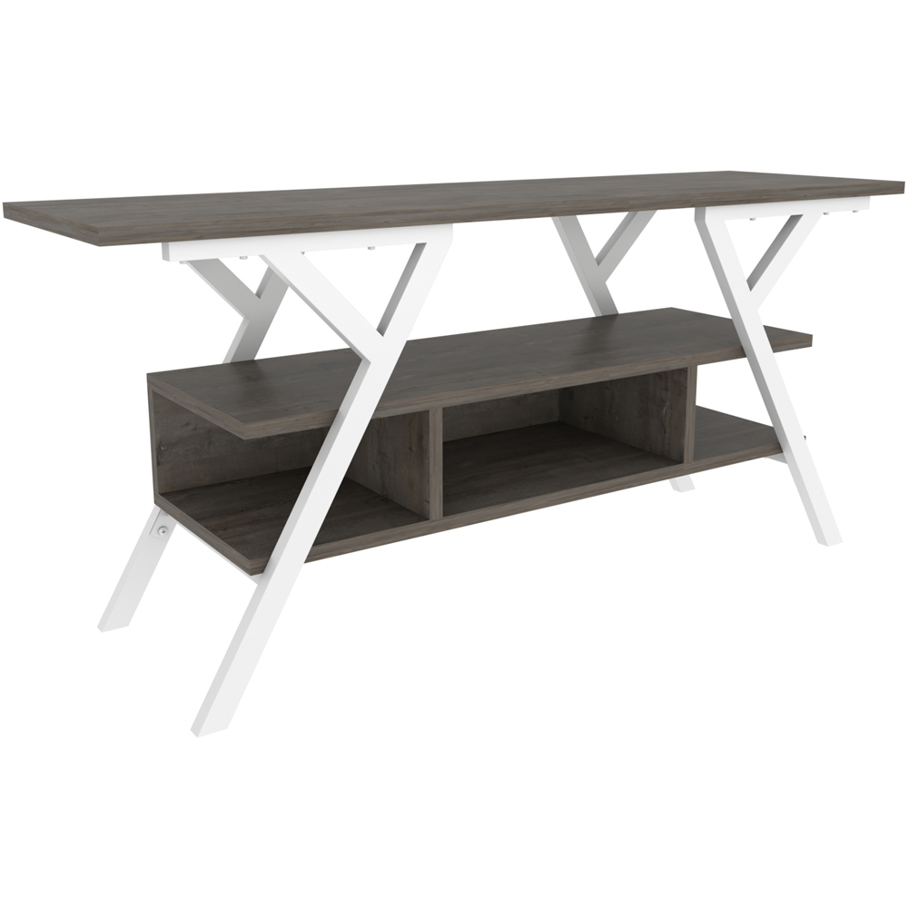 Decorotika Minerva 4 Shelf White Wenge TV Stand for 55 inch TV Image 2