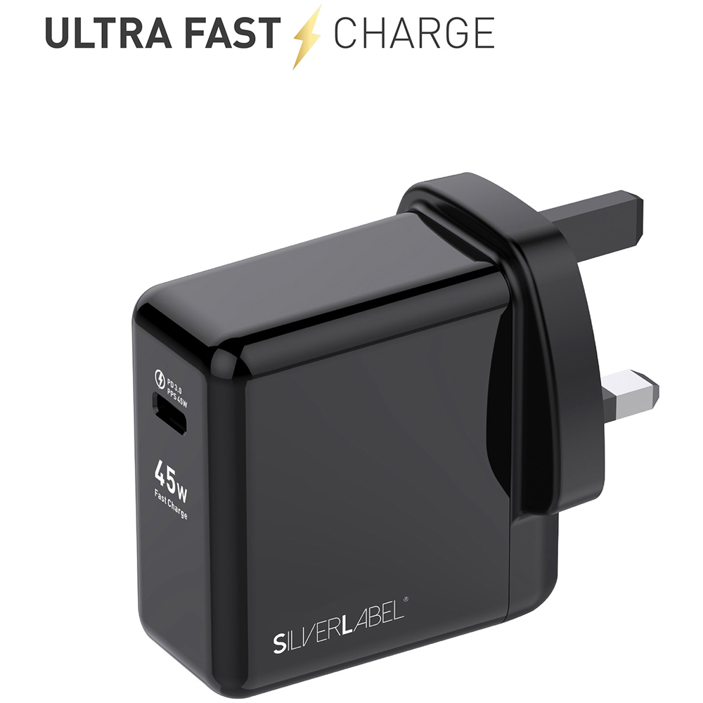 SilverLabel Black PD USB-C Mains Charger 45W Image 4