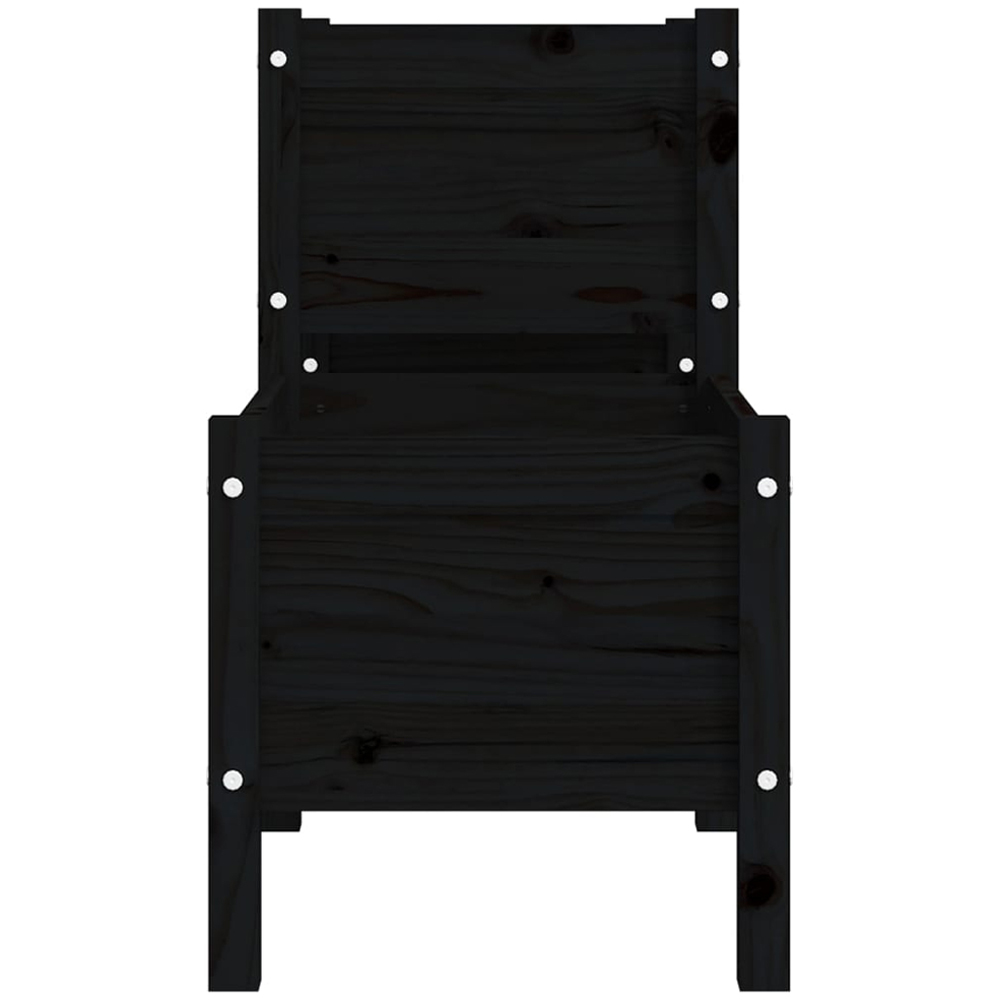 vidaXL 3-Tier Black Solid Pine Wood Garden Planter 75 x 178.5 x 44cm Image 4