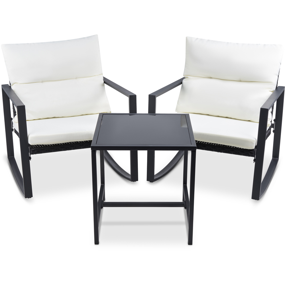 wilko Rattan 2 Seater Garden Furniture Set White Wilko
