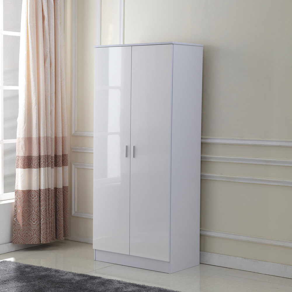Portland White High Gloss 3 Piece Bedroom Furniture Set Image 5