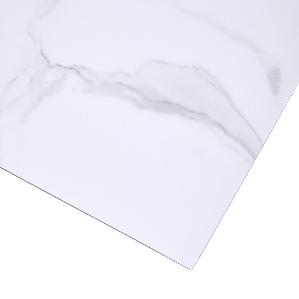 Living and Home Marble Patterned White Marble PVC Self Adhesive Wall Sticker 10 Pack Image 7