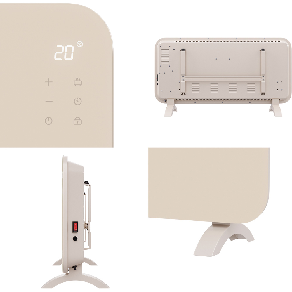 TCP Smart Sunlit Beige Glass Panel Heater with Energy Monitoring 2000W Image 3