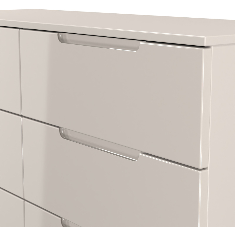 Crowndale Milan 6 Drawer Kashmir Gloss and Kashmir Wide Chest of Drawers Ready Assembled Image 4