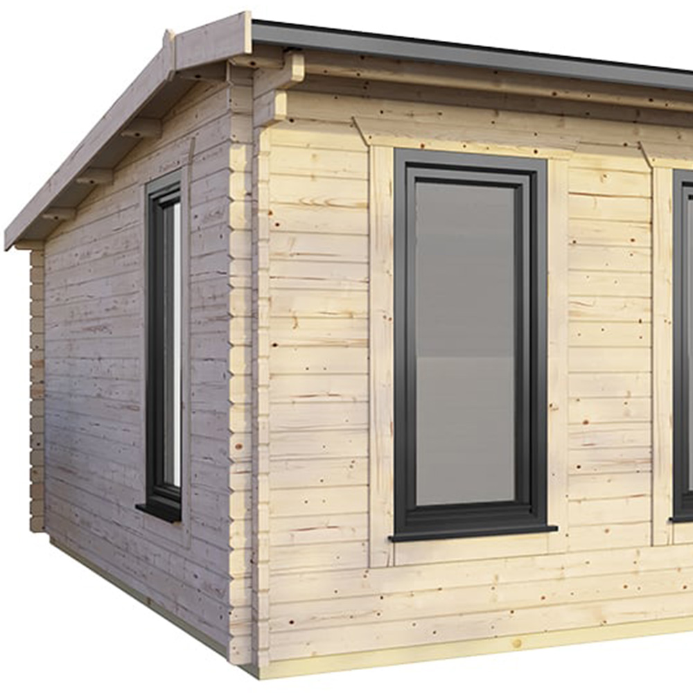 Power Sheds 18 x 14ft Right Double Door Apex Log Cabin Image 3