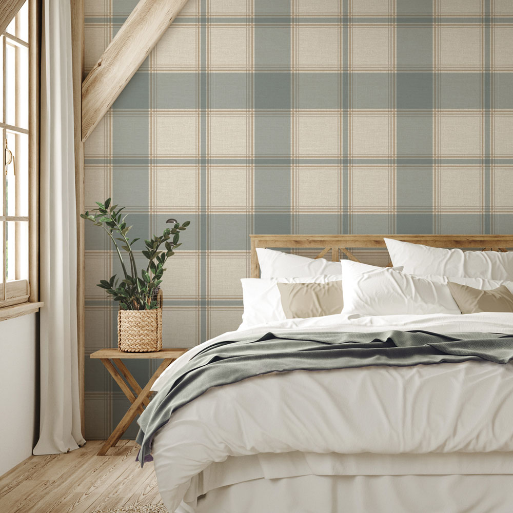 BELGRAVIA CARMELLA CHECK BLUE Image 3