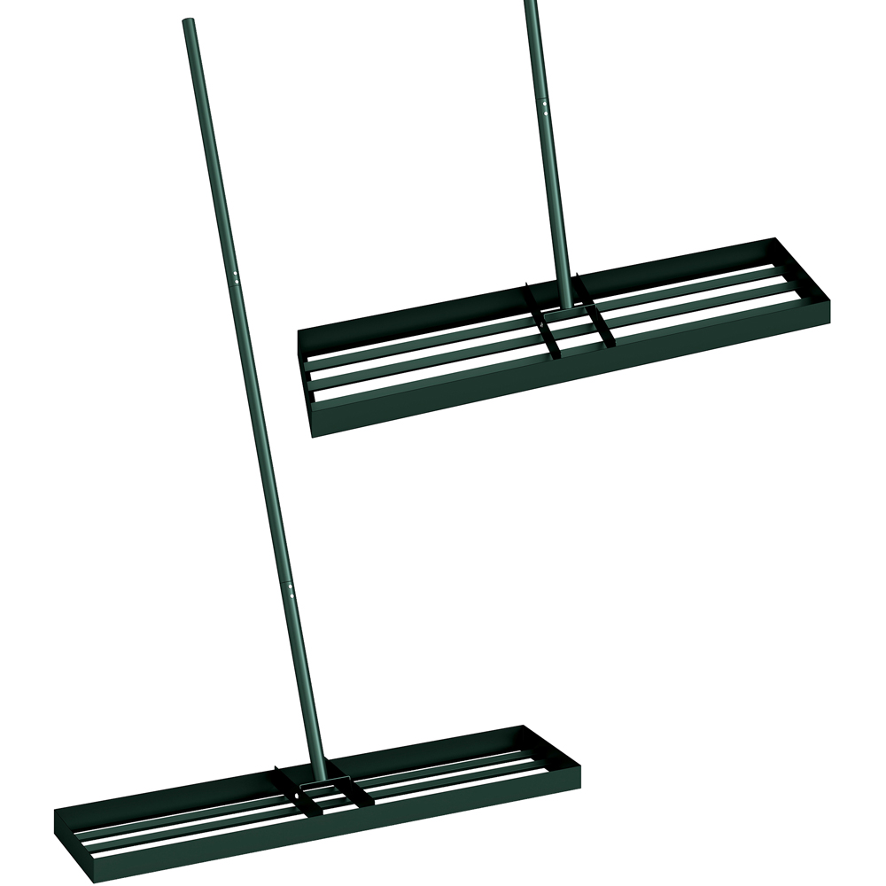 Outsunny 113 x 26cm Lawn Levelling Rake with Detachable Handle Image 3