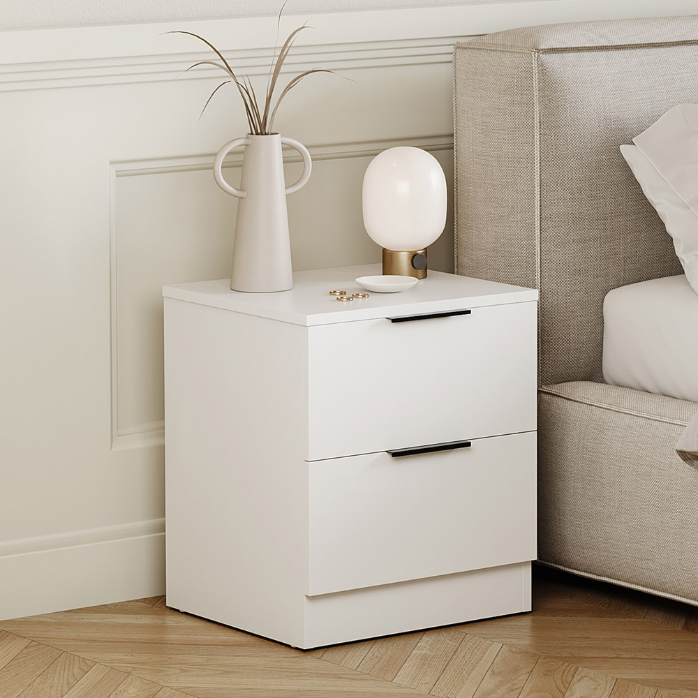 VIDA DESIGNS Trega White 3 Piece Bedroom Furniture Set Image 2