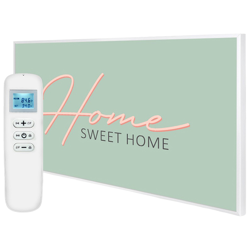 Mirrorstone Nexus Home Sweet Home Quote Wi-Fi Infrared Heating Panel 580W 595 x 995mm Image 1