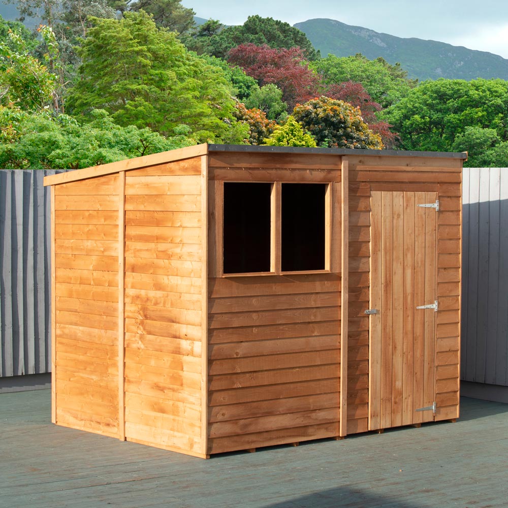Shire 8 x 6ft Dip Treated Overlap Pent Shed Image 2