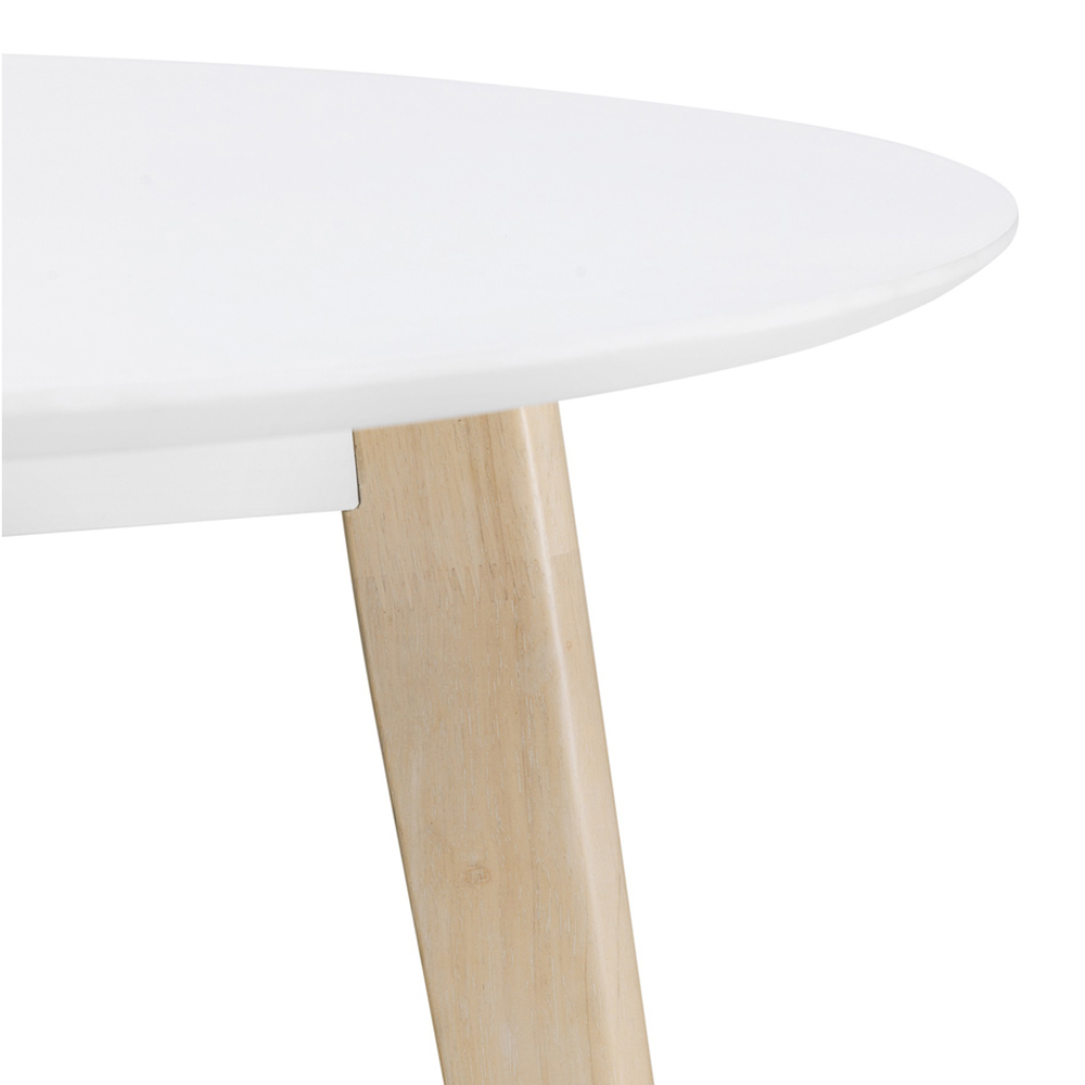 Julian Bowen Casa 4 Seater Round Dining Table White and Oak Image 5