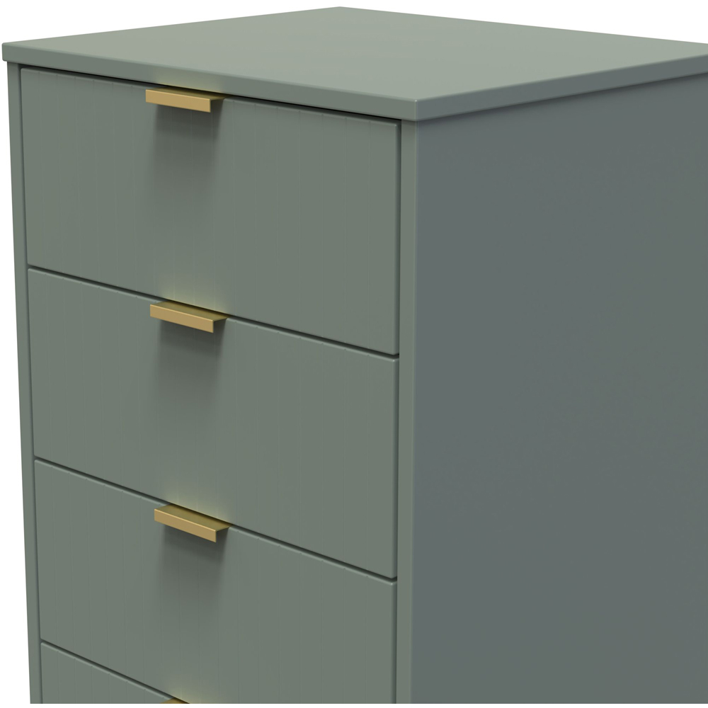 Crowndale 5 Drawer Reed Green Chest of Drawers Ready Assembled Image 5