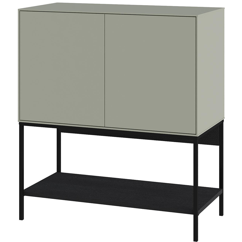 Decortie Amira 2 Door Single Shelf Ash Green Console Table Image 2
