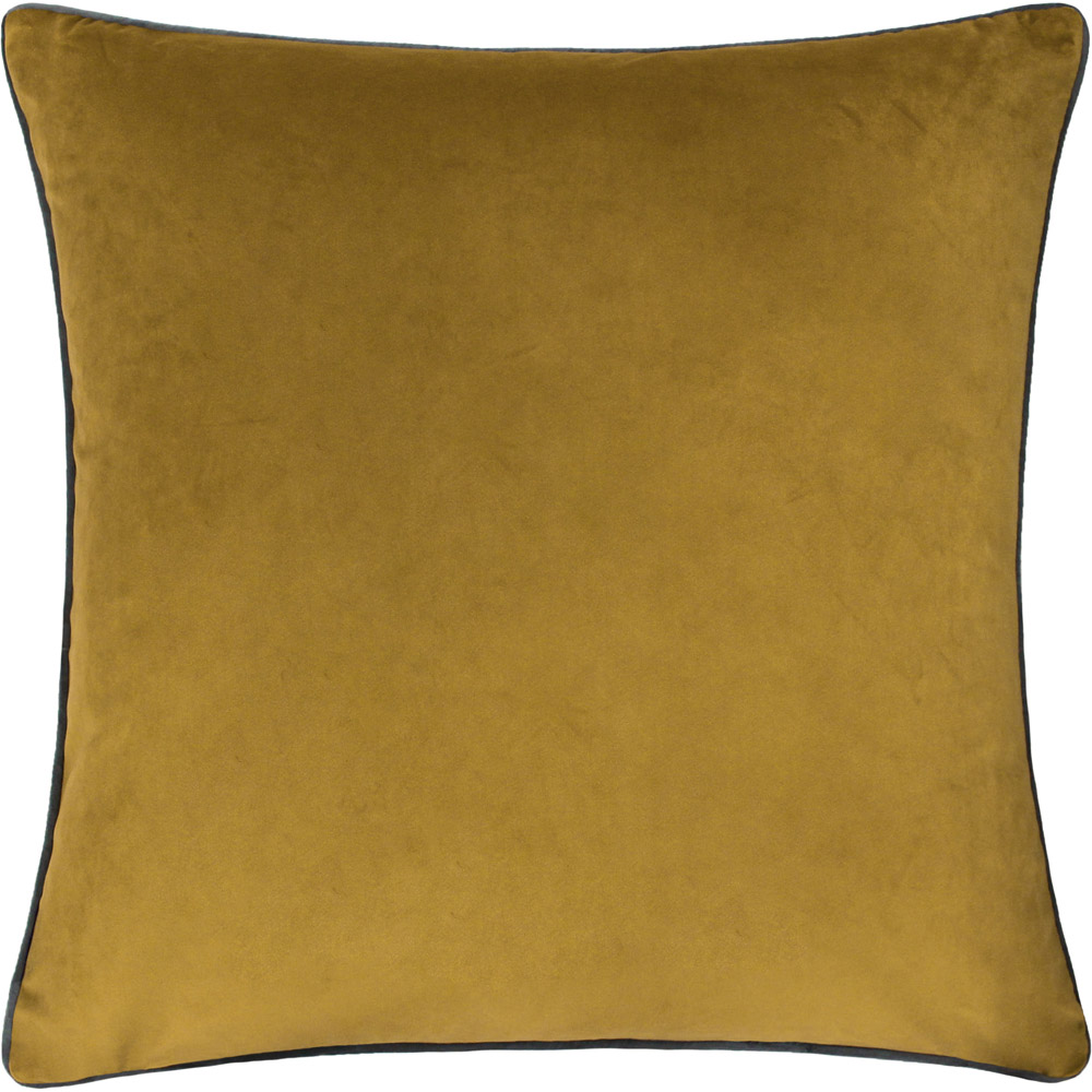 Furn Meridian Moss and Charcoal Velvet Cushion 45 x 45cm Image 1