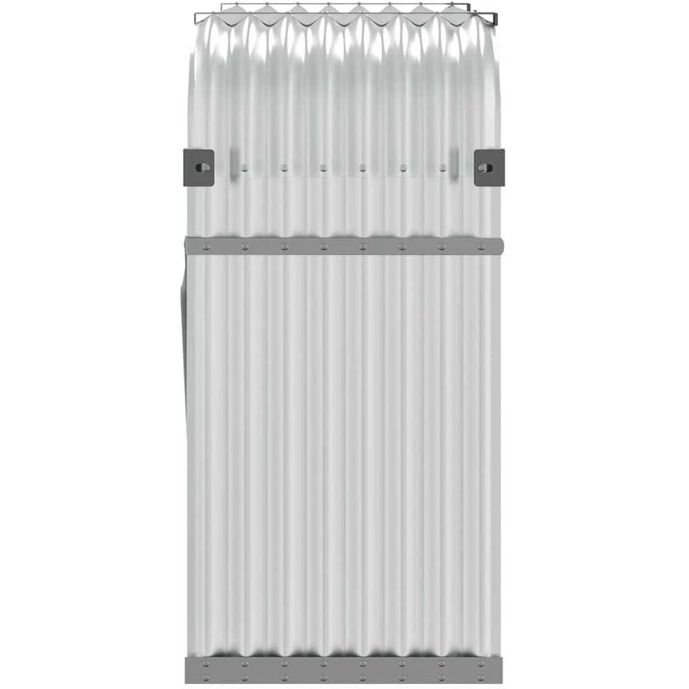 vidaXL Silver Galvanised Steel Firewood Log Holder 100 x 120 x 45cm Image 4