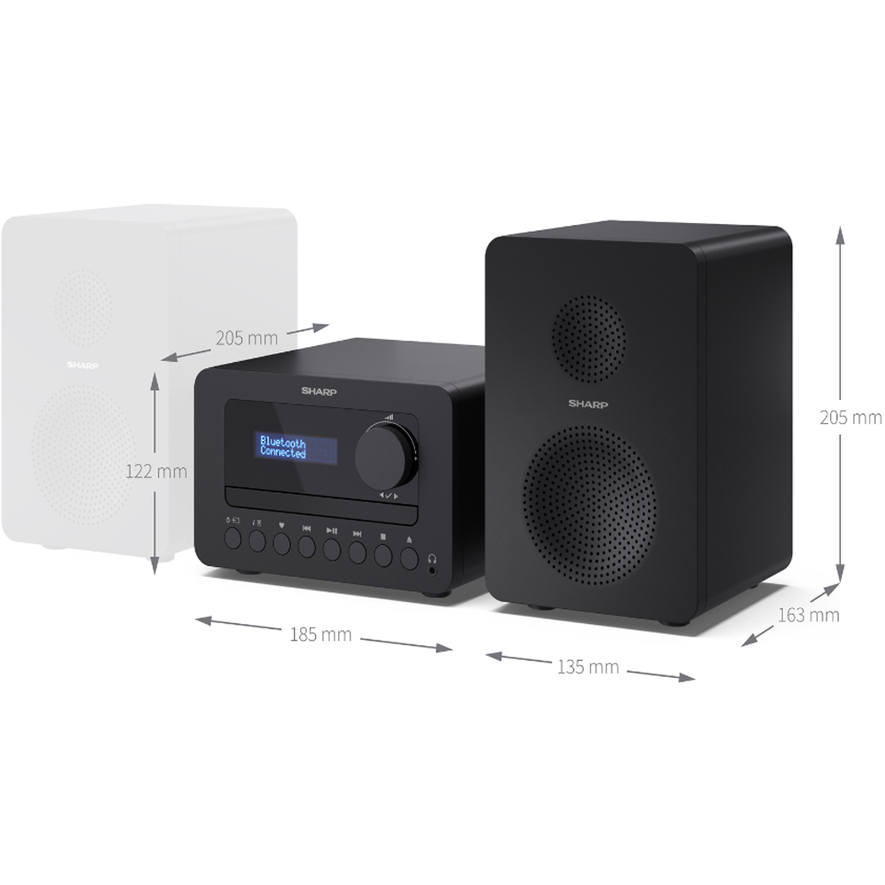SHARP Tokyo XL-B514 Black FM Hi-Fi Micro System Image 9