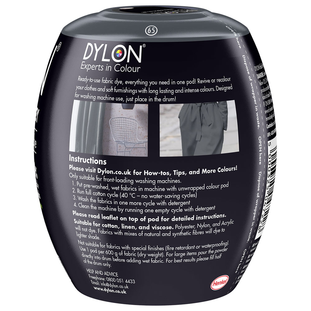 Dylon Smoke Grey Dye Pod 350g Image 2