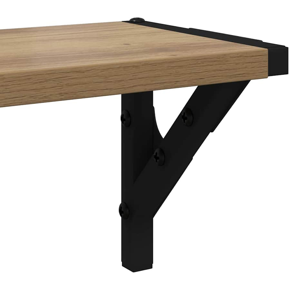 vidaXL 60 x 15cm Artisan Oak Wall Shelf Set of 2 Image 8