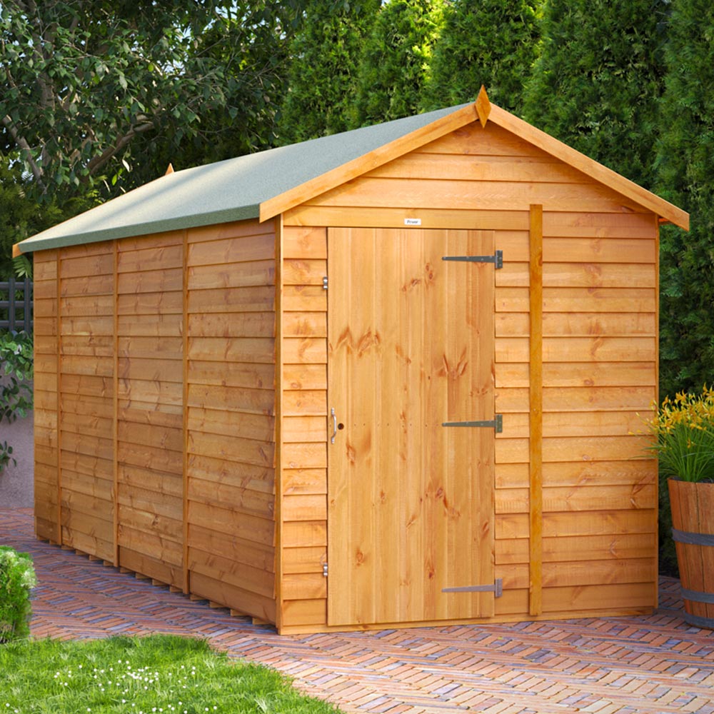 Power Sheds 14 x 6ft Overlap Apex Wooden Shed Image 2