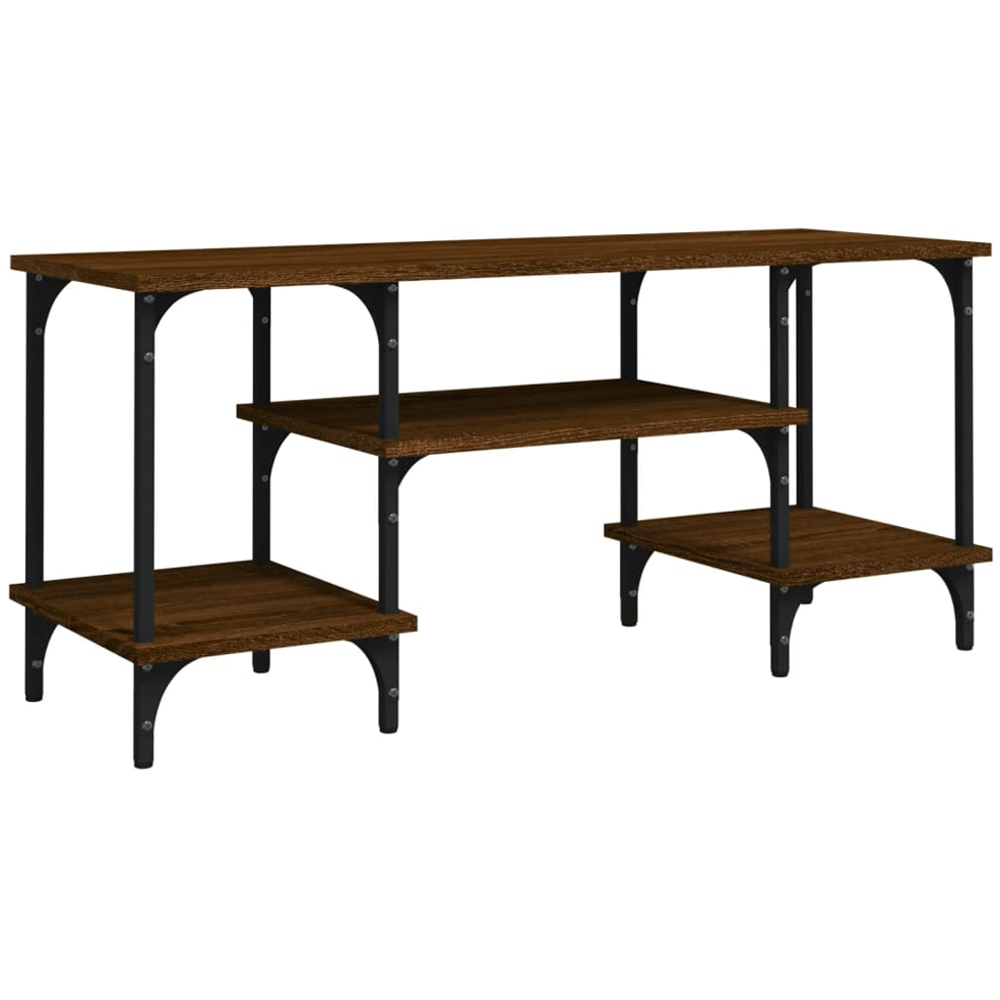 vidaXL 3 Shelf Brown Oak TV Cabinet Image 2