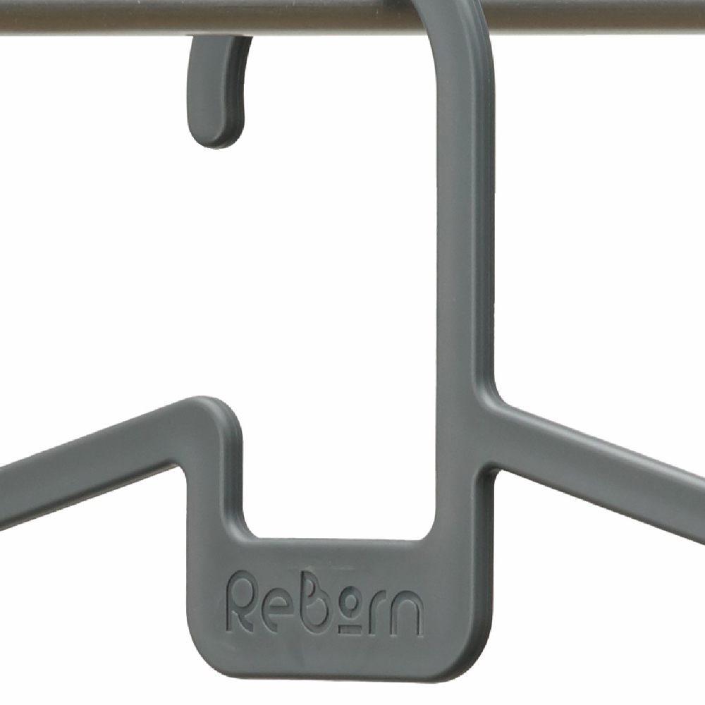 ReBorn Black Plastic Coat Hanger 5 x 4 Pack Image 5