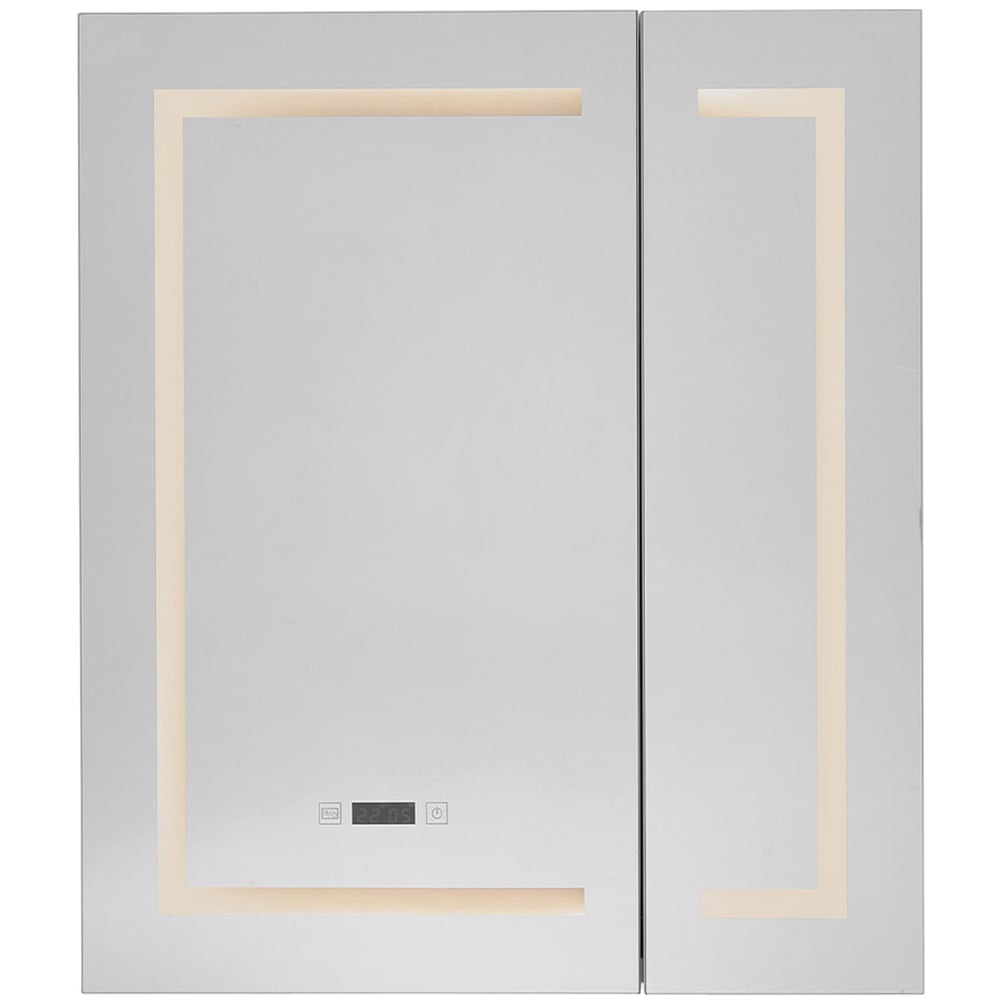 Living and Home Large Small Door Design LED Mirror Bathroom Cabinet Image 5