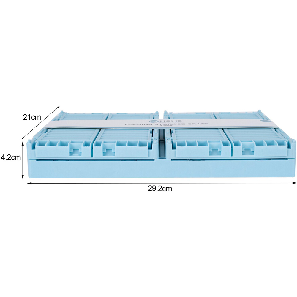 My Home Ribbed Foldable Storage Crate 3 Pack Image 4