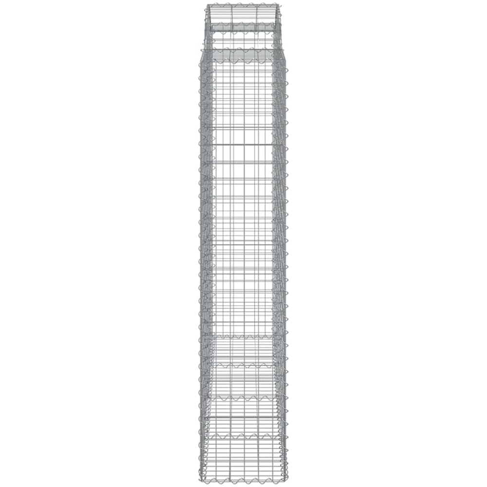 vidaXL Silver Galvanised Iron Arched Gabion Basket 200 x 50 x 200/220cm 3 Pack Image 3