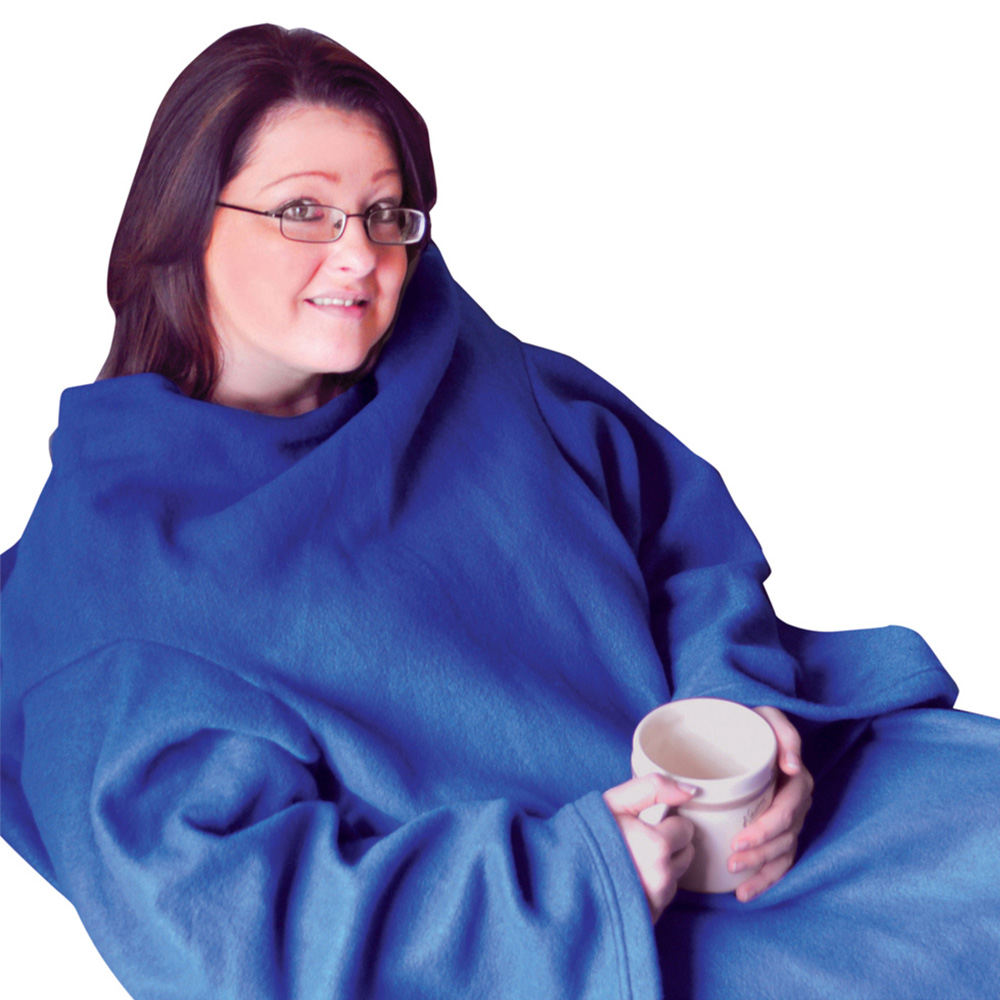 Aidapt Blue Fleece Sleeved Blanket Image 3