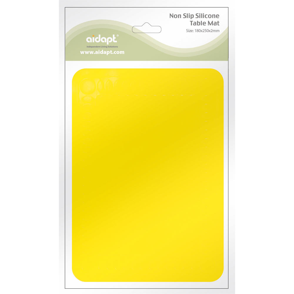 Aidapt Yellow Anti Slip Silicone Table Mat 25 x 18cm Image 3