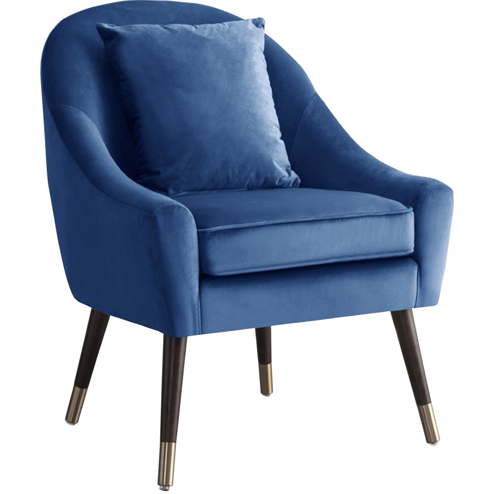 Artemis Home Octavia Blue Velvet Accent Chair Image 2