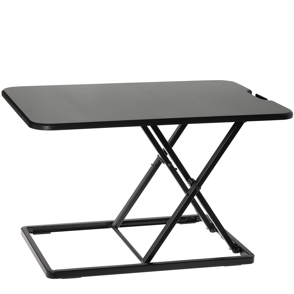 ProperAV Black Slim Sit or Stand Height Adjustable Desk Workstation Image 2