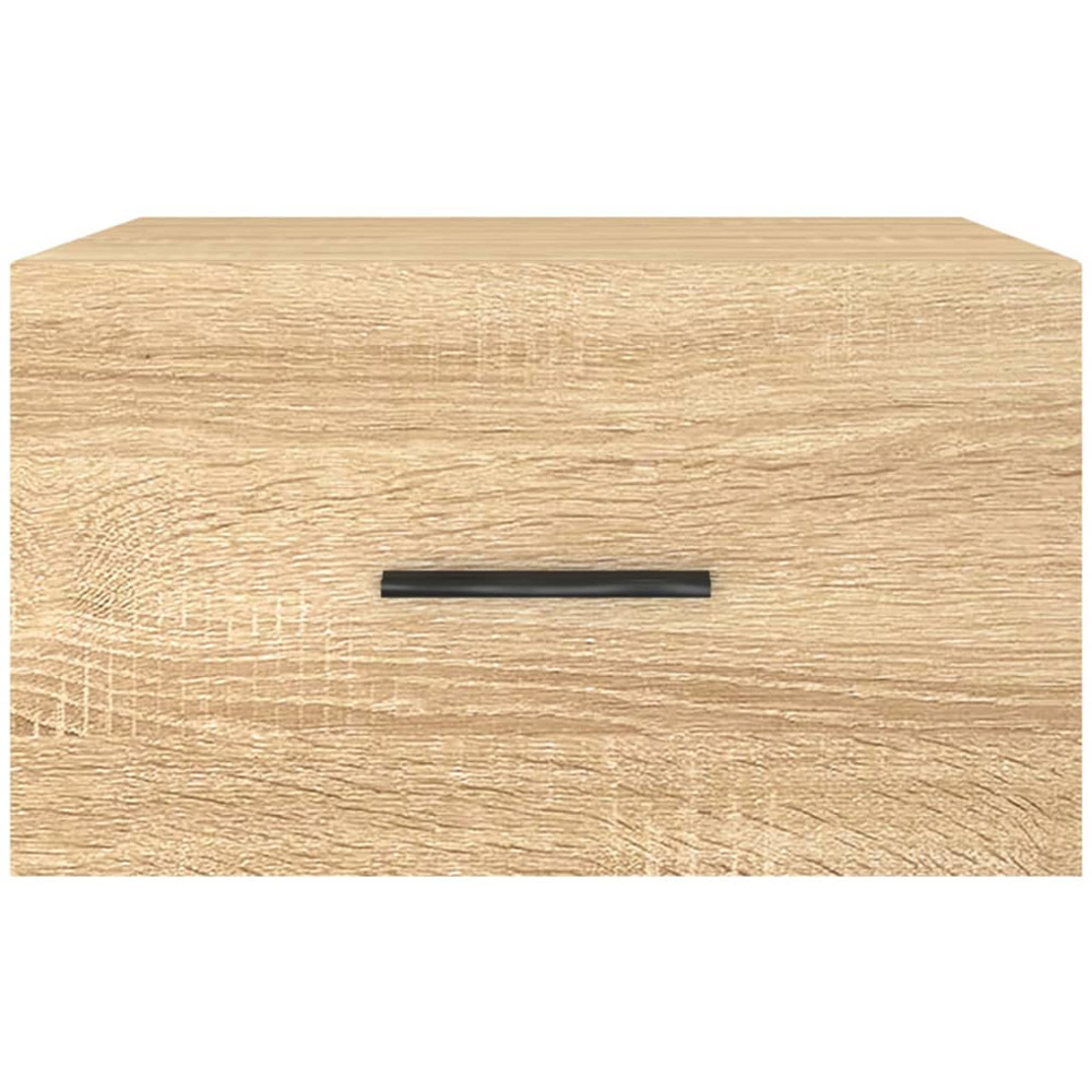 vidaXL Single Door Sonoma Oak Wall Mounted Bedside Cabinet Image 5
