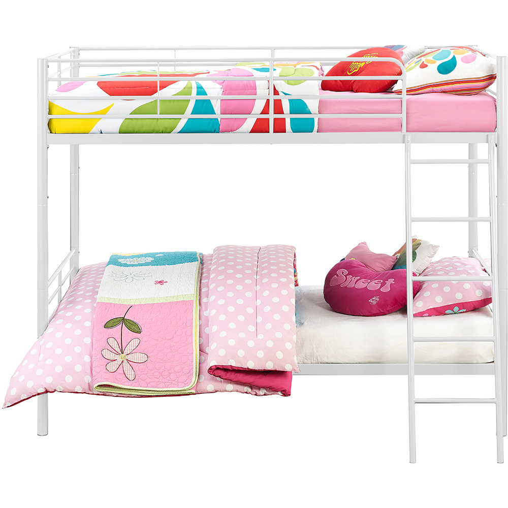 Dorel Single Over Single White Convertible Bunk Bed Image 2