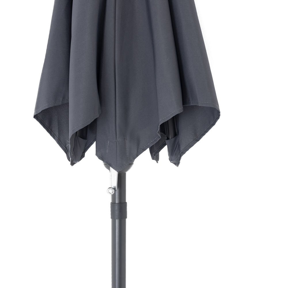 Charles Bentley Grey Metal Crank Parasol 2m Image 5